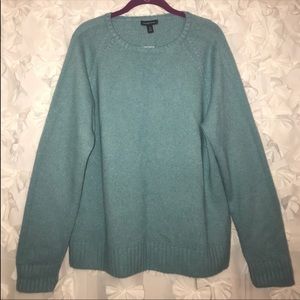 Lands’ End Turquoise Teal sweater XL